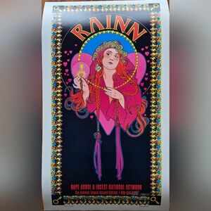 Autographed Bob Masse Tori Amos RAINN Poster 14.25"x24"